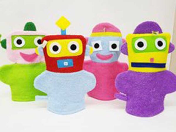 MANOPLA DE BAÑO INFANTIL ROBOT
