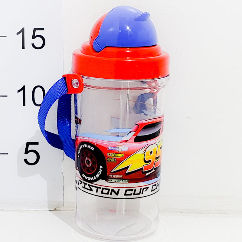 Vaso Con Tapa, Sorbete Y Correa - Cars