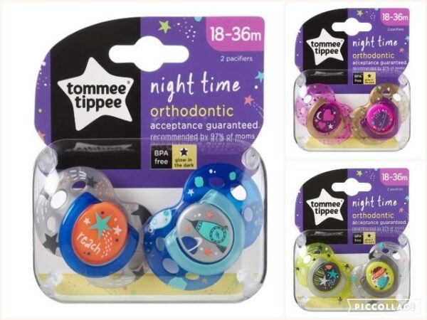 CHUPETES 18-36 MES NIGHT TIME 2 PK