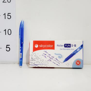 Lapicera Skycolor Roller Gel Borrable Azul