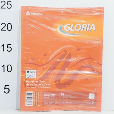 Gloria Repuesto 48 Hojas Cuadriculadas