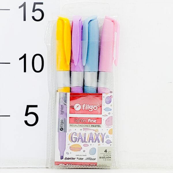 Resaltador Filgo Lighter Fino Galaxy X4pcs