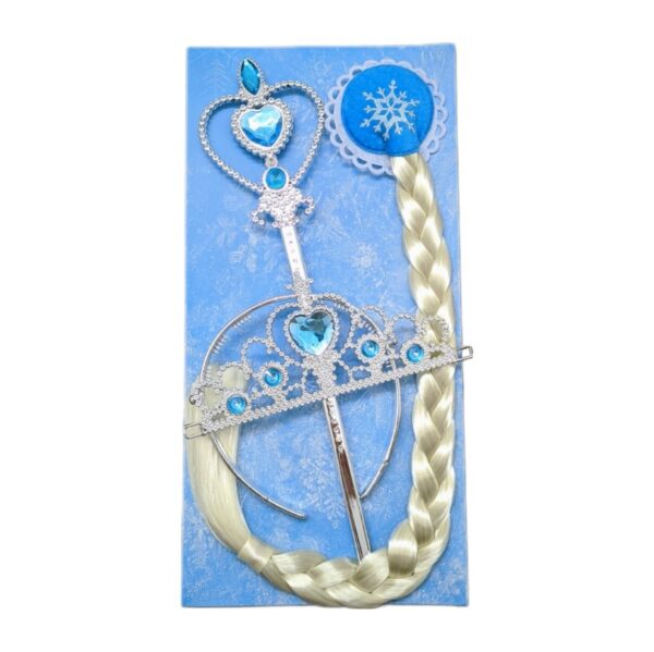 Trenza y varita Frozen