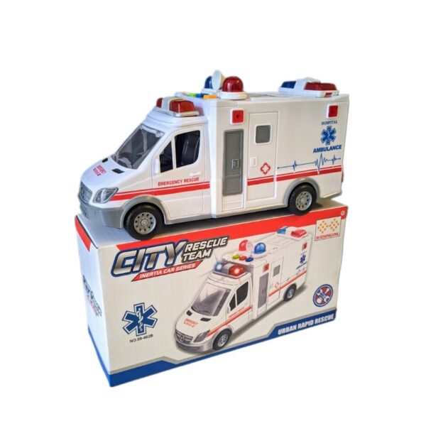 Ambulancia a fricción Con luz y sonido