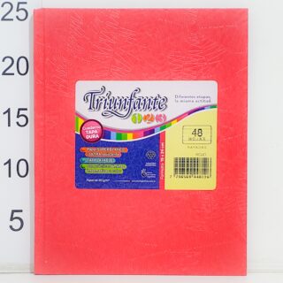 Cuaderno T/d Triunfante 123 19x24cm 48hoja Rayadas ROJO