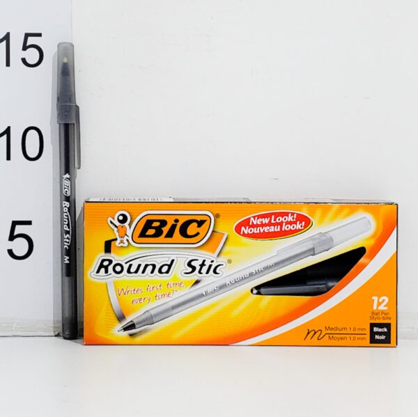 Lap.a Bol C/tapa Bic Round Stic 1.0mm Negro x unidad