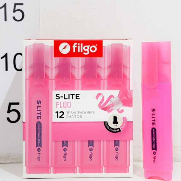 RESALTADOR FILGO S-LITE FLUO CHATO ROSA