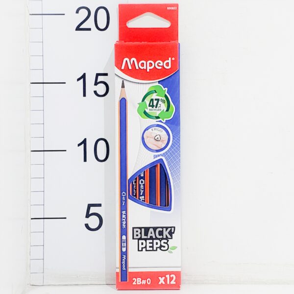 LAP.DE GRAFITO MAPED BLACK PEPS 2B#0 X12