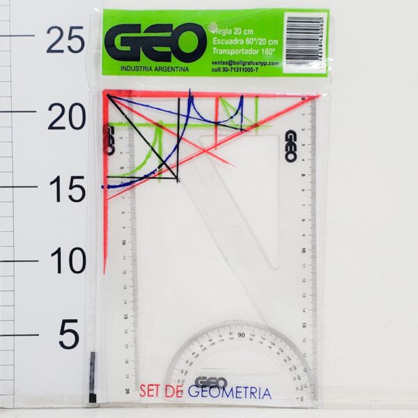 SET GEOMETRIA GEO X3U 20CM CRISTAL