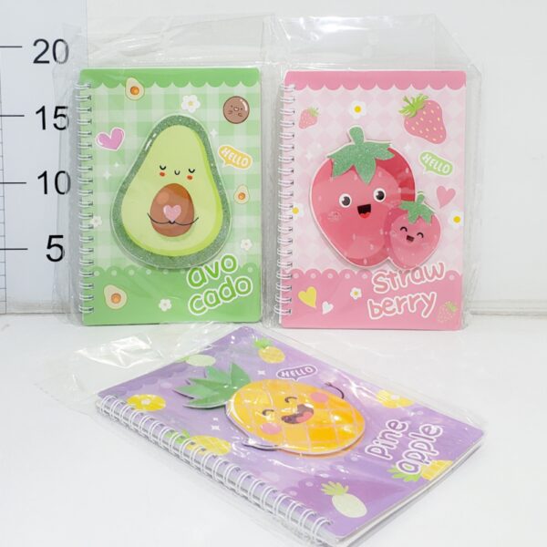 Cuaderno Frutas C/glitter 40hoja Rayada