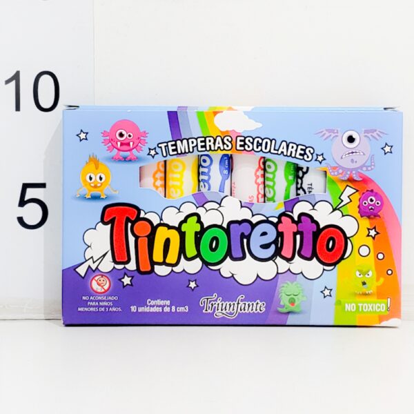 Tempera Escolares Tintoretto Colores Surtidos 10x8cc