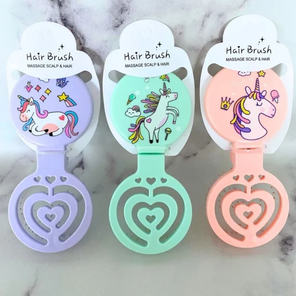 CEPILLO DE PELO INFANTIL PLEGABLE CON ESPEJO