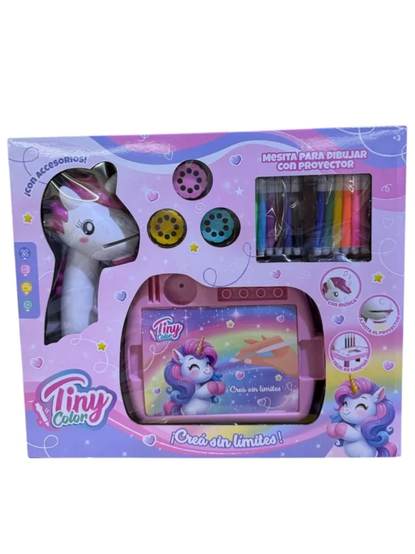 Mesa para pintar c/ proyector unicornio