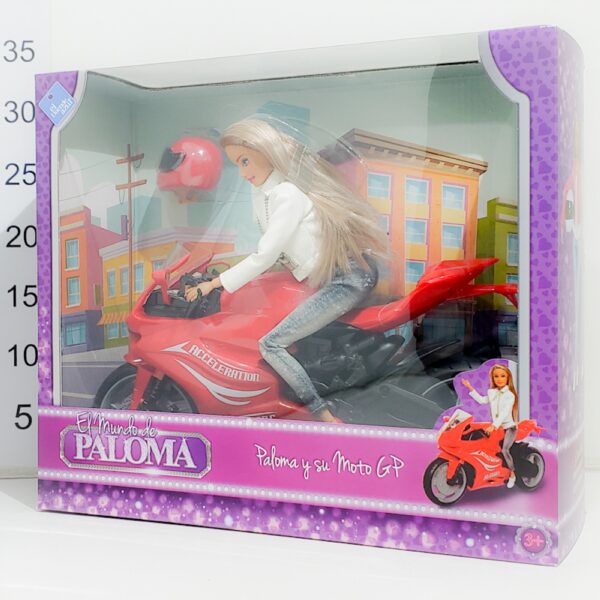 MUÑECA Y SU MOTO EN CAJA