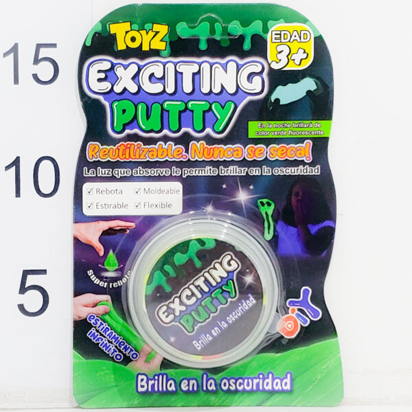Exciting Putty Brilla En La Oscuridad Lata En Blister