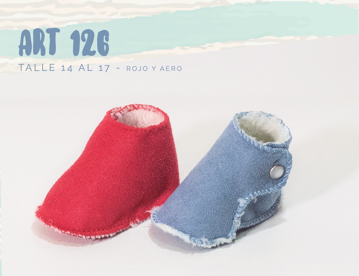 Pantuflita Corderito Celeste Talle 14