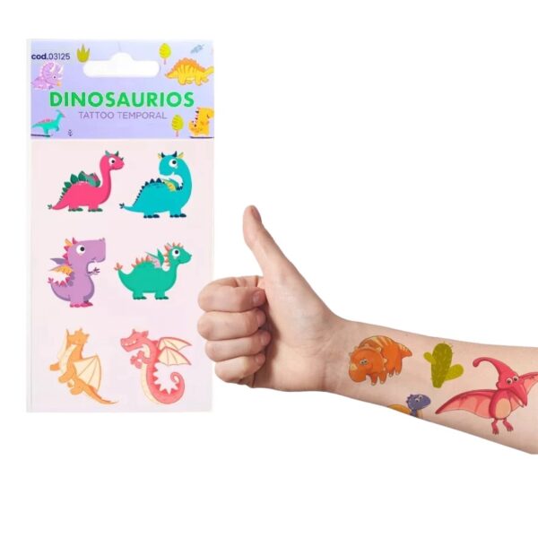 TATUAJE TEMPORAL - DINOSAURIOS
