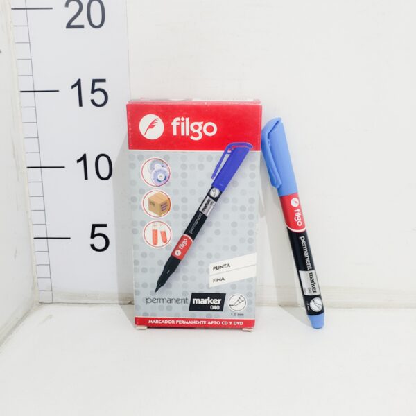 Fibra Permanente Filgo 040 Punta Fina Celeste 1.0 Mm