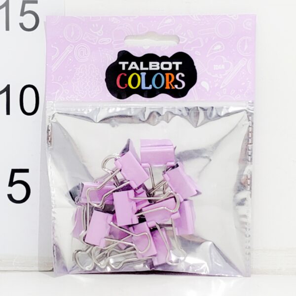 Doble Clip Talbot 19mm Violeta Ep X12u