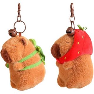 LLAVERO CAPIBARA CON MOCHILA 13CM