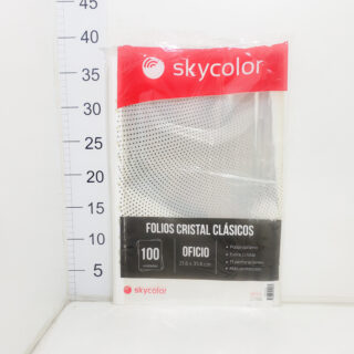 Folios Skycolor Oficio X 100 Unld. Poliprop. Extra Cristal