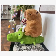 CAPIBARA CON COCODRILO 25 CM