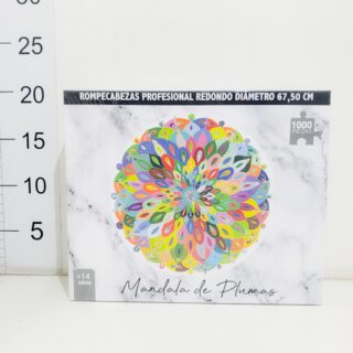 Puzzle Circular X1000 Mandalas De Plumas