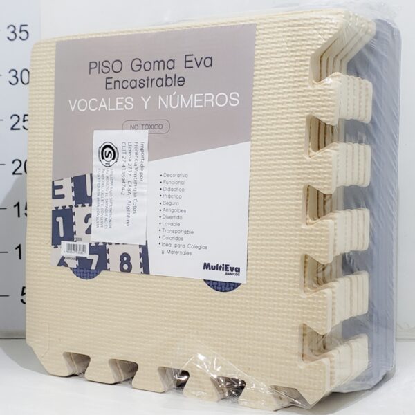 Piso De Goma Vocales Y Numeros X15pcs
