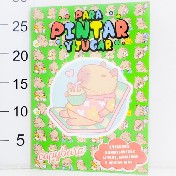 Libro De Colorear Con Sticker CAPIBARA