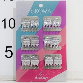 Set Broche De Pelo Mini Glitter X12