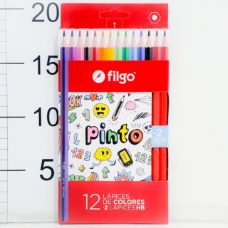 Lapiz De Colores Filgo Eco X12pcs +2 Lapices HB Largo