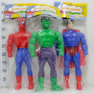 Muñeco Plastico Super Heroes En Bolsa