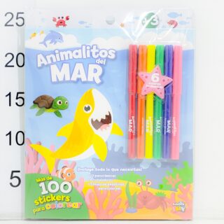 Color Sticker Animalitos Del MAR C/6 Marcador