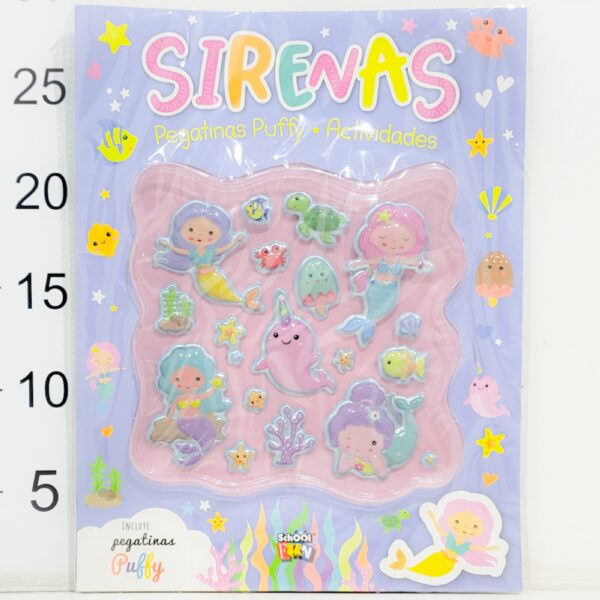 Stickers Sirenas Pegatinas Puffy Actividades