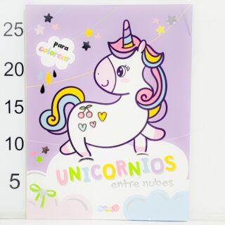 Libro Para Colorea Unicornios Entre Nubes