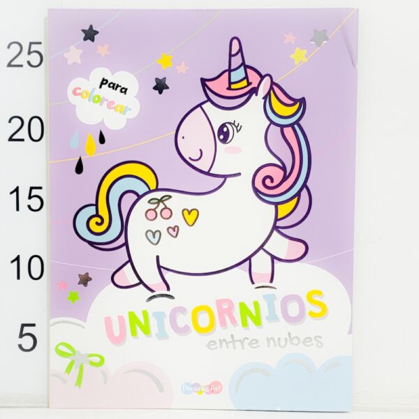 Libro Para Colorea Unicornios Entre Nubes