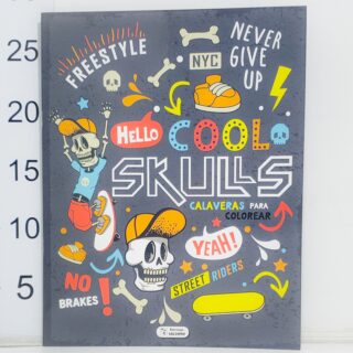 Libro Colorear Cool Skulls