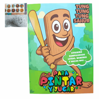 Libro De Colorear Con Sticker TUNG TUNG TUNG SAHUR