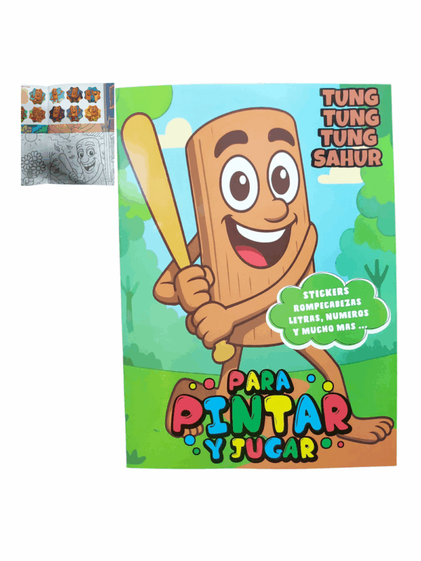 Libro De Colorear Con Sticker TUNG TUNG TUNG SAHUR
