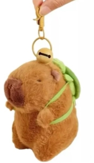 LLAVERO CAPIBARA CON MOCHILA 13CM