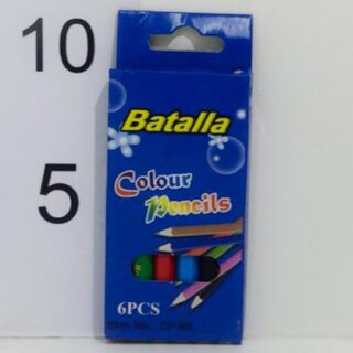 Lapiz color x6 pcs corto batalla