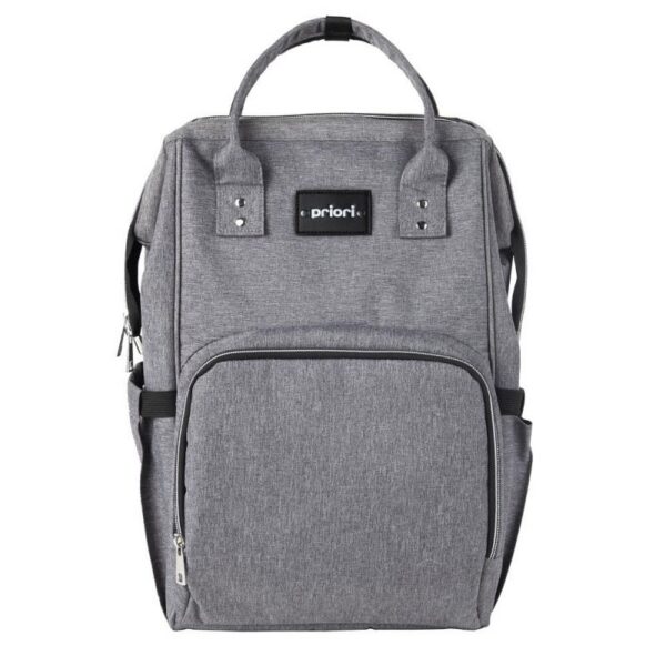 MOCHILA MATERNAL GRIS CON CAMBIADOR