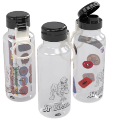 BOTELLA CON STICKERS SPIDERMAN