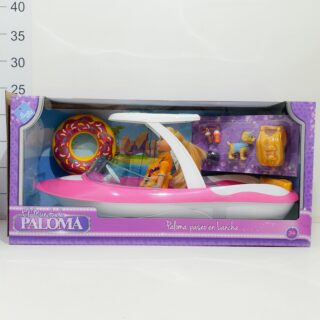 Muñeca y su lancha en caja