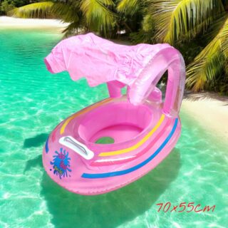 Inflable boat con sombrilla