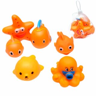 Animalitos chifle p/bañadera en bolsa de red