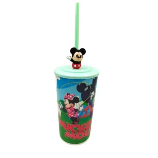 VASO MICKEY C/ TAPA Y SORBETE