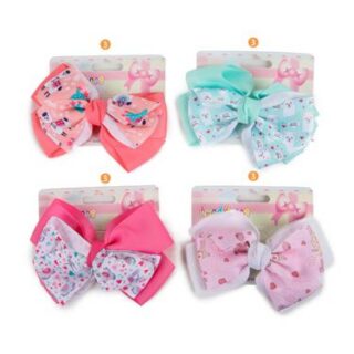 Moño infantil x unidad doble llama grande en pico pato