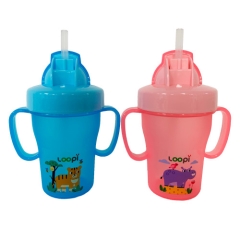 VASO CON ASAS Y SORBETE DE SILICONA LOOP