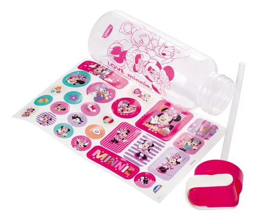 BOTELLA CON STICKERS MINNIE